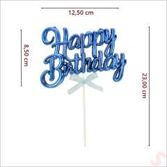 Happy Birthday Pasta SüSü, 23cm x 12,5cm - Mavi