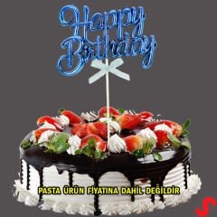 Happy Birthday Pasta SüSü, 23cm x 12,5cm - Mavi