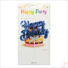 Happy Birthday Pasta SüSü, 23cm x 12,5cm - Mavi