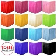 Masa Eteği, Plastik, 75 cm x 426 cm, Kırmızı