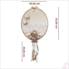 Pelüş Fil SüSLemeli, 42cm Oval Kapı Süsü