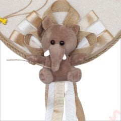 Pelüş Fil SüSLemeli, 42cm Oval Kapı Süsü