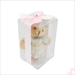 Kutulu Kıyafetli Pelüş Anahtarlık, Kurdeleli - Girl