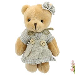 Kutulu Kıyafetli Pelüş Anahtarlık, Kurdeleli - Girl