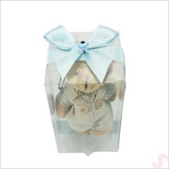 Kutulu Kıyafetli Pelüş Anahtarlık, Kurdeleli - Boy