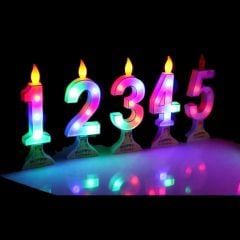 Pilli Led Rakam MuM Çok Renkli Işık 19,00 cm x 6,50 cm, Pembe - 1