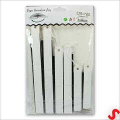 Kağıt Yelpaze SüS, 6 Adetli Set, Siyah