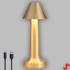 Şarjlı Dokunmatik Ayarlanabilir Renk Tonlu LED Masa Lambası - 23cm