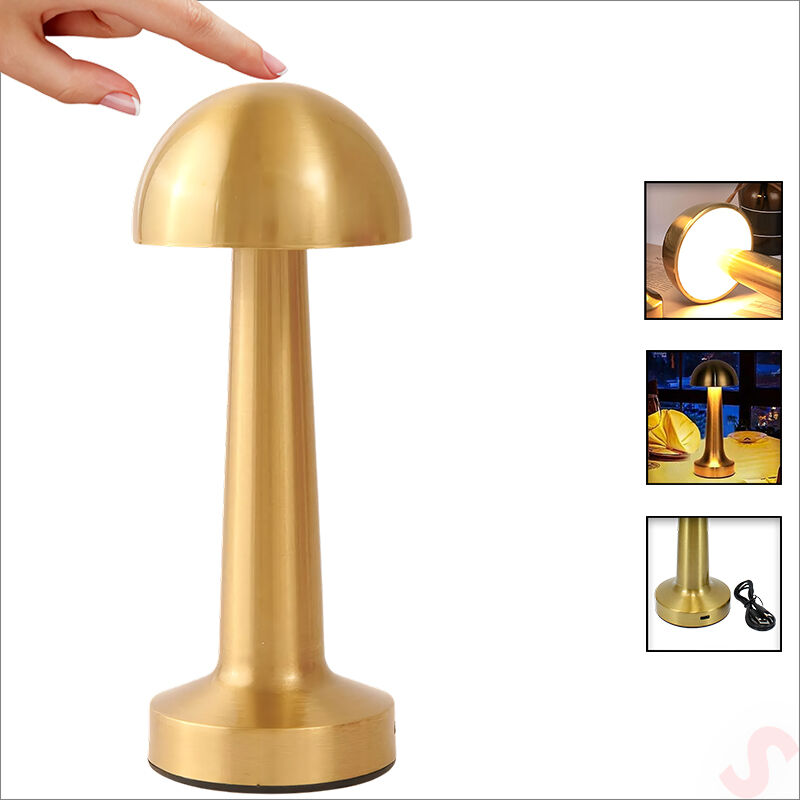 Şarjlı Dokunmatik Ayarlanabilir Renk Tonlu LED Masa Lambası - 22cm