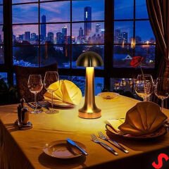 Şarjlı Dokunmatik Ayarlanabilir Renk Tonlu LED Masa Lambası - 22cm