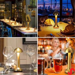 Şarjlı Dokunmatik Ayarlanabilir Renk Tonlu LED Masa Lambası - 22cm