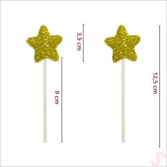 Unicorn Happy Birthday Pasta SüSü, 4'lü SET - Yıldız