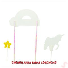 Unicorn Happy Birthday Pasta SüSü, 4'lü SET - Yıldız