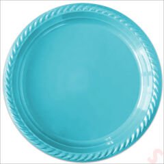 Plastik Tabak, 22cm x 24 Adet - Mavi