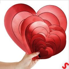 3 Boyutlu Döner Sarkıt 16 Adet Kalp Tavan SüS Seti