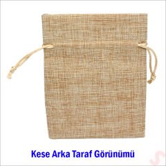 Natürel Jüt Kese, 10cm x 13cm - 12 Adet