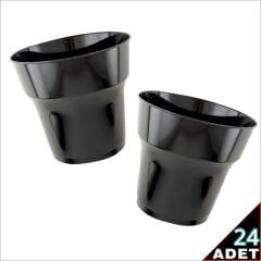 Plastik Bardak, 24 Adet - Siyah