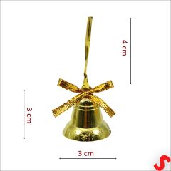 Yılbaşı Ağaç Süsü Çalmayan Çan, 3 cm - 12 Adet