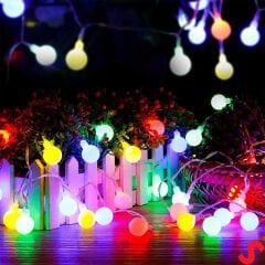 Çok Renkli 20 Led x 4 mt, Pilli Led Top Işık