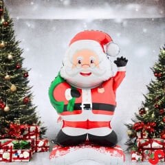 Gözlüklü Noel Baba Folyo Balon 120cm x 67cm