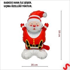 Noel Baba Folyo Balon 59cm x 35cm