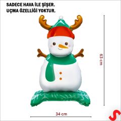 Boynuzlu Kardan Adam Folyo Balon 63cm x 34cm