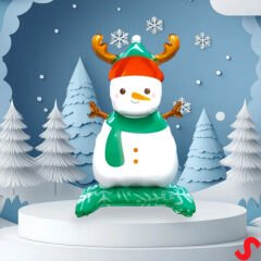 Boynuzlu Kardan Adam Folyo Balon 63cm x 34cm