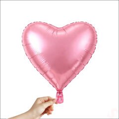 Kalp Folyo Balon, 45 cm - Pembe
