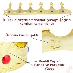Plastik Kral Tacı - Altın