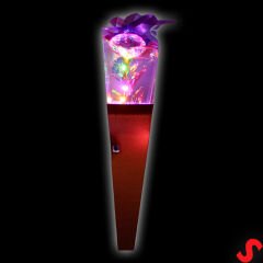 Kutulu ve Led Işıklı Sonsuzluk Gülü, 35cm - Pembe