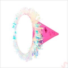 Hologram Happy Birthday Şapka, 24cm x 1 Adet - Pembe