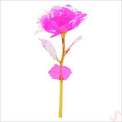 Kutulu ve Led Işıklı Sonsuzluk Gülü, 35cm - Fuşya