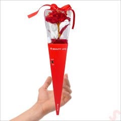 Kutulu ve Led Işıklı Sonsuzluk Gülü, 35cm - Kırmızı