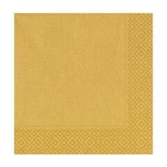 Peçete, Altın - 33 x 33 cm - 20 Adet