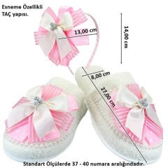 Lohusa Terlik ve Taç Seti, Fiyonklu Pembe