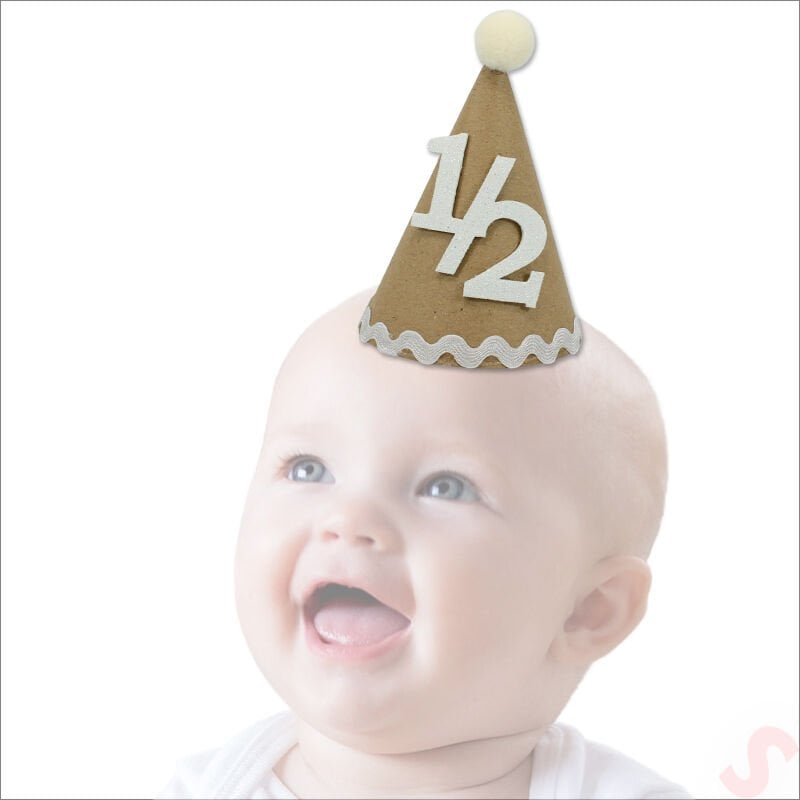 1/2 Yarım Yaş Kraft Karton Ponponlu Külah Şapka