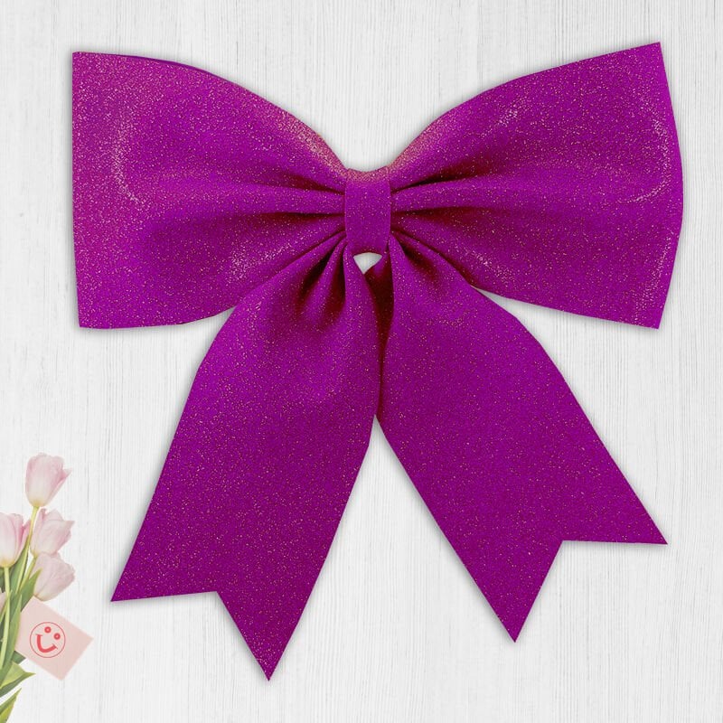 Simli Eva Fiyonk, 40 cm x 33 cm - Mor