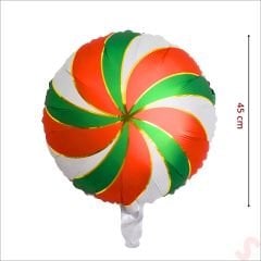 Kırmızı Yeşil Şeker Folyo Balon 45cm
