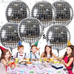 Disko Topu Folyo Balon, 50 cm - Gümüş