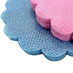 Kesilmiş Tül, 22 cm Metal Simli Organze, 25 Adet