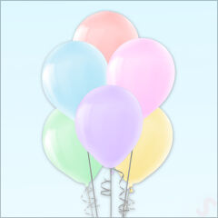 Makaron Çok Renkli Balon, 30cm x 10 Adet