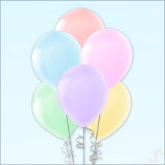 Makaron Çok Renkli Balon, 30cm x 10 Adet