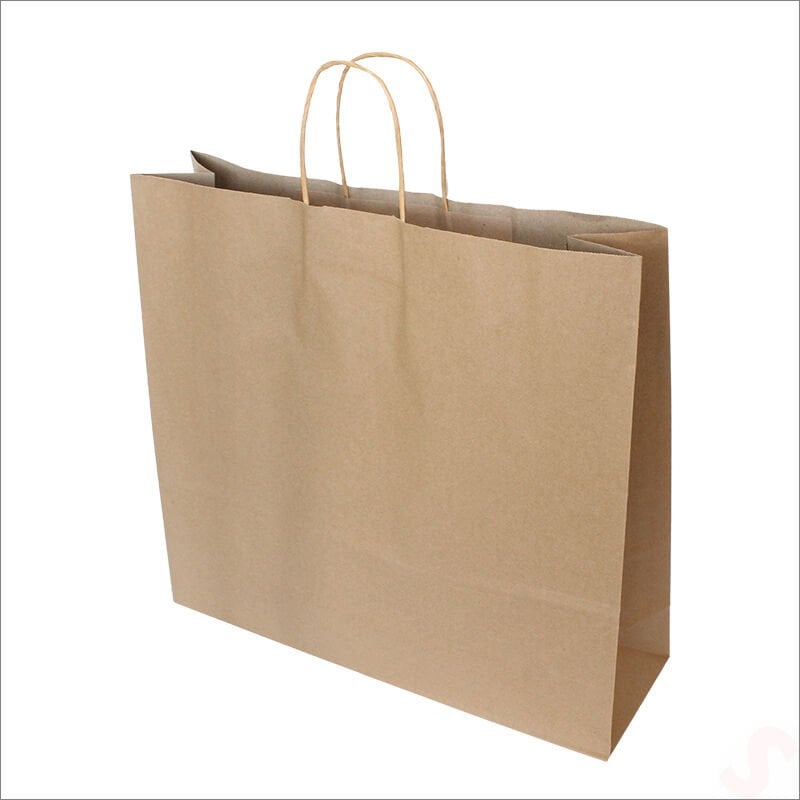 Büküm Saplı Kraft Çanta 40 x 44 x 13 cm, Natürel - 1 Adet