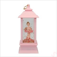 Uçuşan Simli,12,5cm x 5cm Led Işıklı Balerin Fener Küre - A