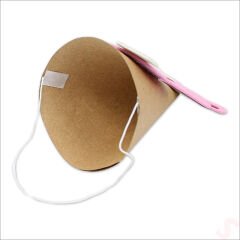 1/2 Yarım Yaş Kraft Külah Şapka - Pembe