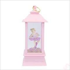 Uçuşan Simli,12,5cm x 5cm Led Işıklı Balerin Fener Küre - C