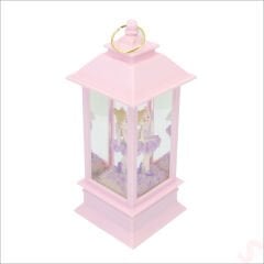 Uçuşan Simli,12,5cm x 5cm Led Işıklı Balerin Fener Küre - D
