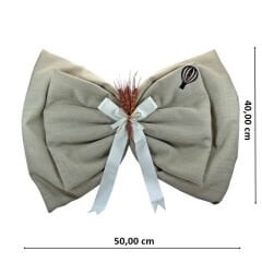 Anne Yatak Ucu Fiyonk Kuru Çiçekli, Jüt Kumaş