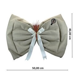 Anne Yatak Ucu Fiyonk Kuru Çiçekli, Jüt Kumaş