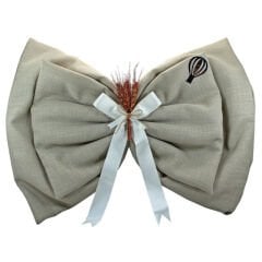 Anne Yatak Ucu Fiyonk Kuru Çiçekli, Jüt Kumaş